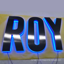 Stainless Steel Back Halo Letters Diy Led Outdoor Backlit 3D Channel Letter Lights Sign